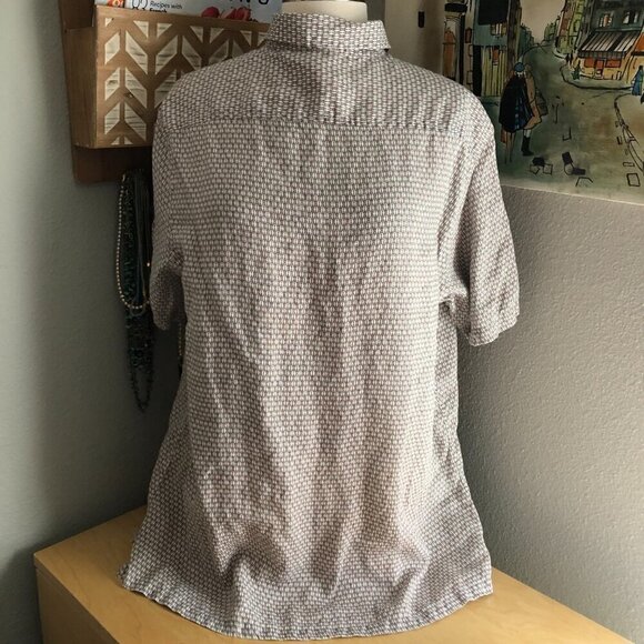 Tasso Elba 100% Linen Short Sleeve Shirt - Picture 7 of 7